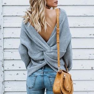 Knot Back Sweater